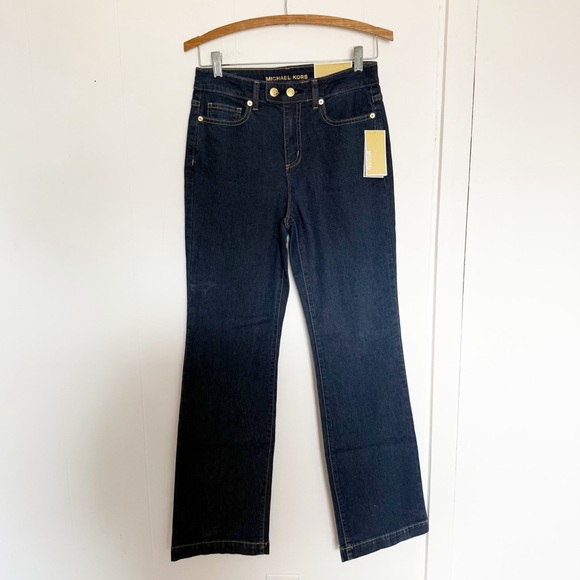 Michael Michael Kors Straight Leg New Midnight Size‎ 4 Womens Jeans Stretch NWT - Picture 1 of 5